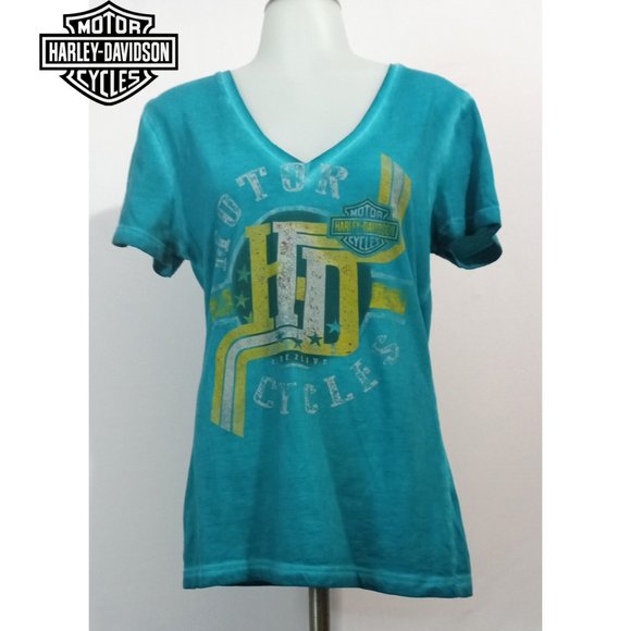 Harley-Davidson Tops - NWT Women's Harley Davidson Distressed Faded Seams Chester's Reno, NV  Sz M